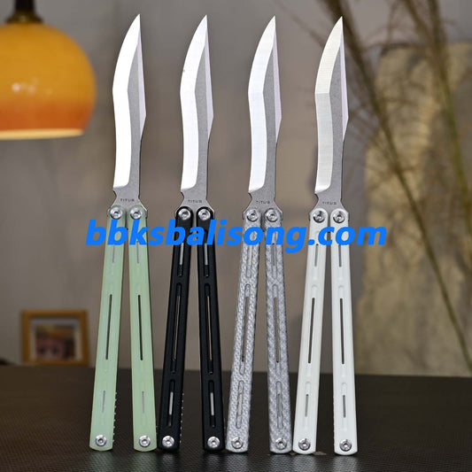 Titus Egrets Original Balisong Live Blade G10+7075 Aluminum Handle