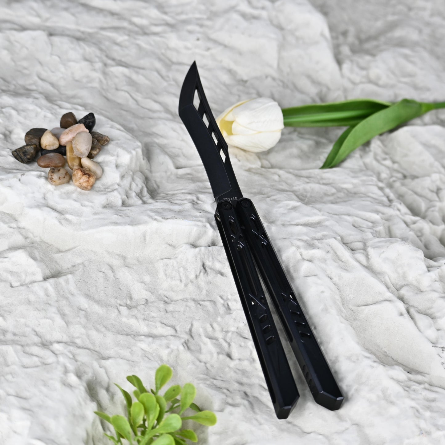 Titus Ethereal Balisong Titanium Handle