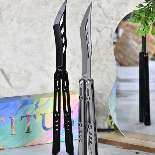 Titus Ethereal Balisong Titanium Handle