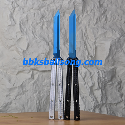 Titus Kraken V3 Balisong Clone 7075 Aluminum False Edge Blade
