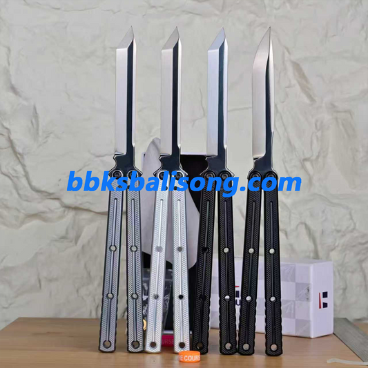 Titus Kraken V3 Balisong Clone Mirror DLC Blade 7075 Aluminum Handle