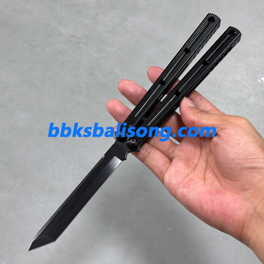 Titus Kraken V3 Balisong Clone Mirror DLC Blade 7075 Aluminum Handle
