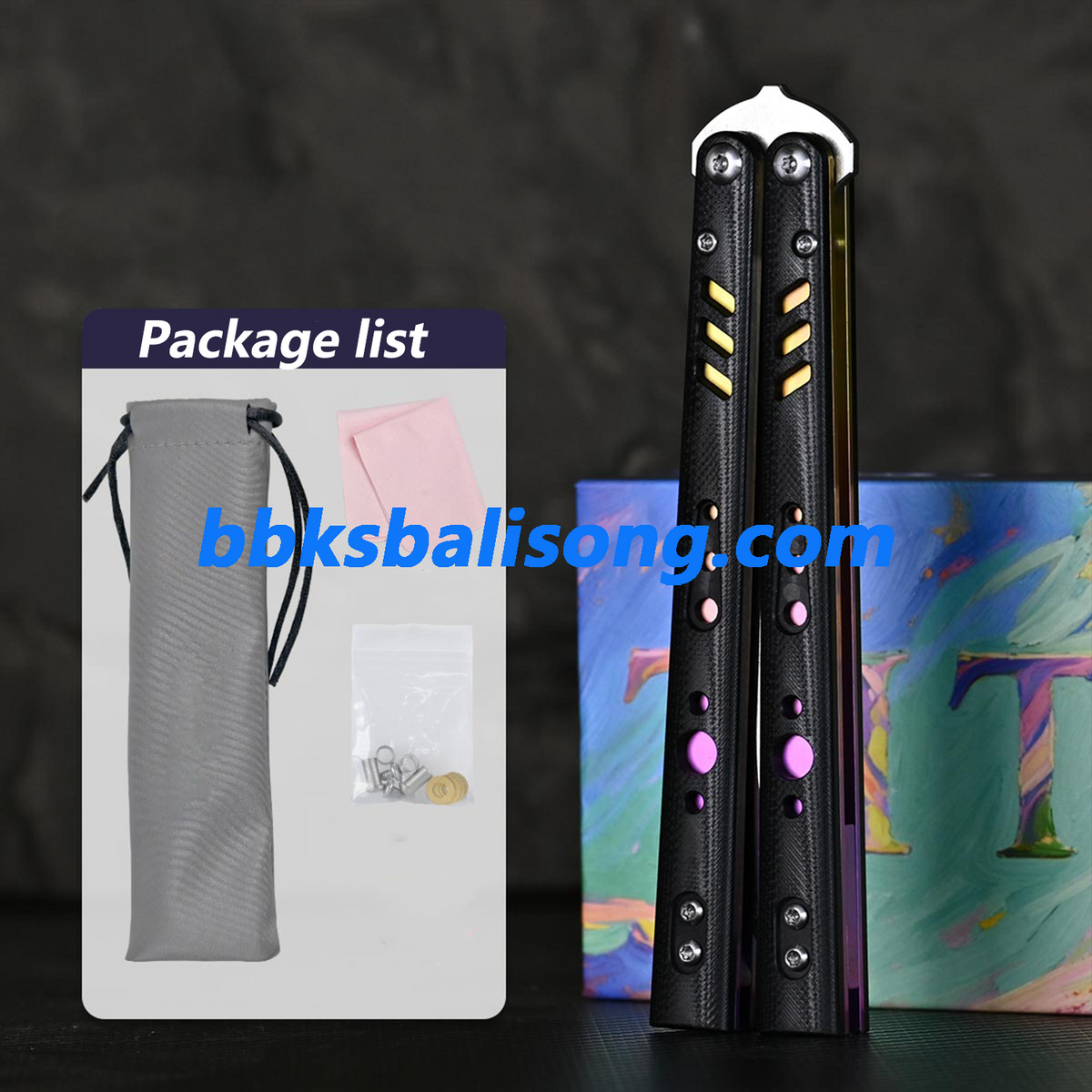 Titus Replicant Live Balisong Clone G10+Titanium Handle Bushings System