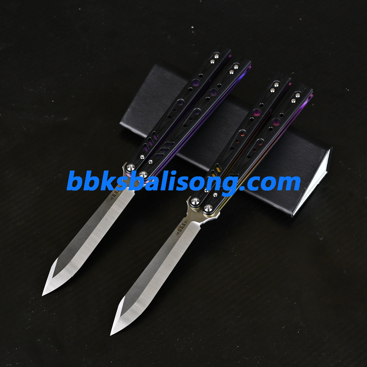 Titus Replicant Live Balisong Clone G10+Titanium Handle Bushings System