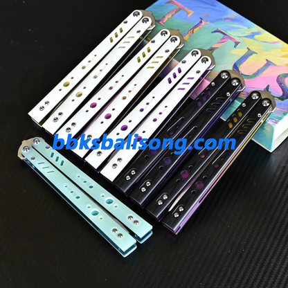 Titus Replicant Live Balisong Clone G10+Titanium Handle Bushings System