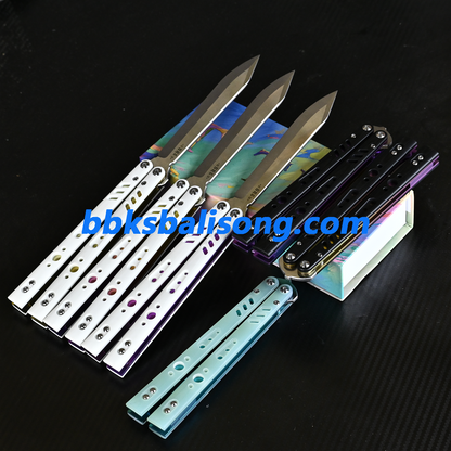 Titus Replicant Live Balisong Clone G10+Titanium Handle Bushings System