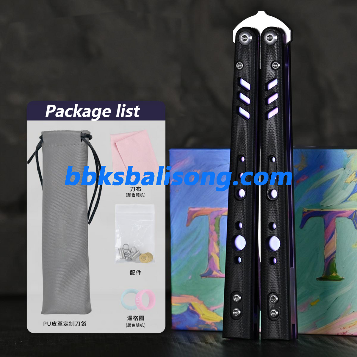 Titus Replicant Live Balisong Clone G10+Titanium Handle Bushings System