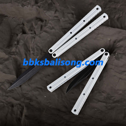 Titus Kraken V3 Balisong Clone Sapphire Blade 7075 Channel Handle