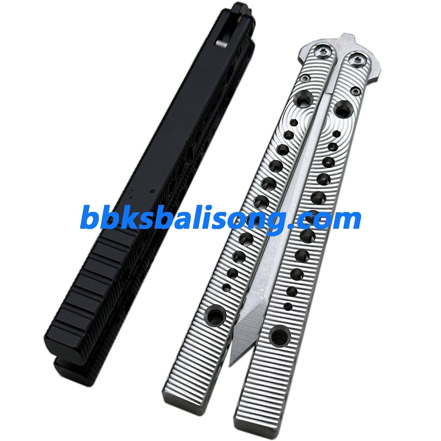 Titus Squiggle Ripple Replicant (REP) Balisong Clone 7075 Aluminum Handle