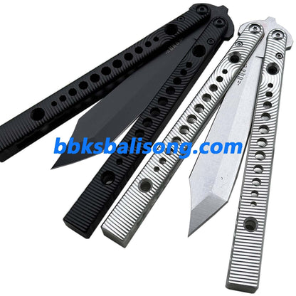 Titus Squiggle Ripple Replicant (REP) Balisong Clone 7075 Aluminum Handle