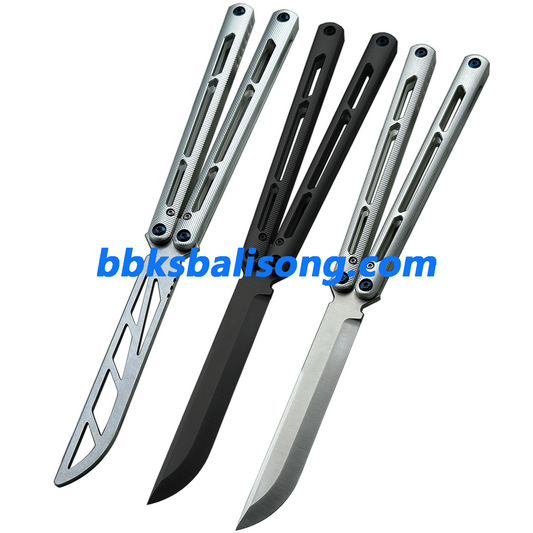 Titus Tsunami Clone Balisong Trainer 7075 Aluminum Handle Bushing System