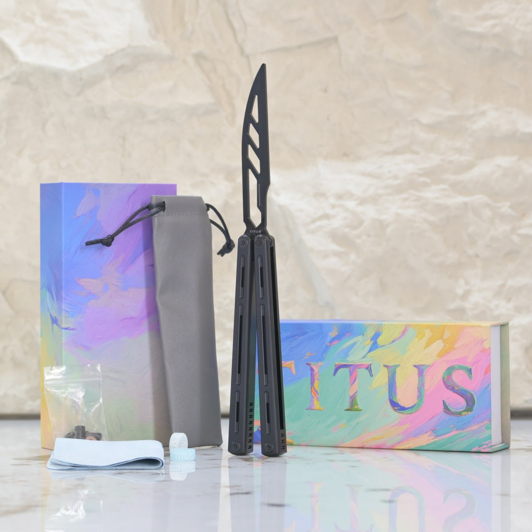 Titus Egrets Original Balisong Trainer G10+7075 Aluminum Handle