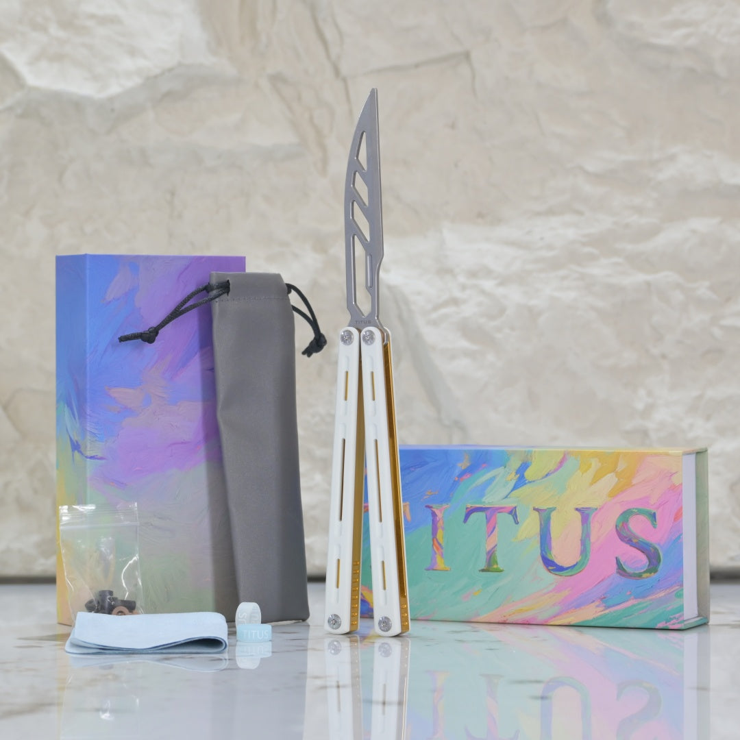 Titus Egrets Original Balisong Trainer G10+7075 Aluminum Handle