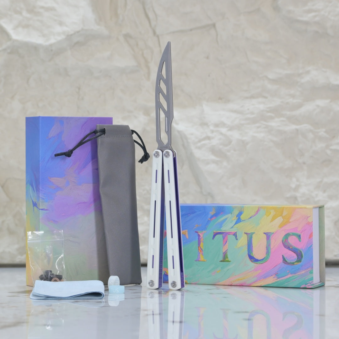 Titus Egrets Original Balisong Trainer G10+7075 Aluminum Handle
