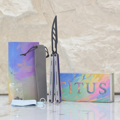 Titus Egrets Original Balisong Trainer G10+7075 Aluminum Handle