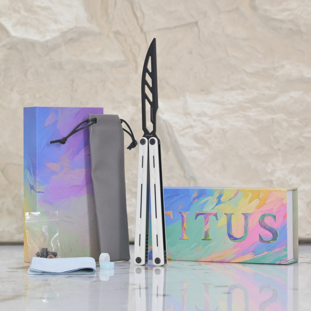 Titus Egrets Original Balisong Trainer G10+7075 Aluminum Handle