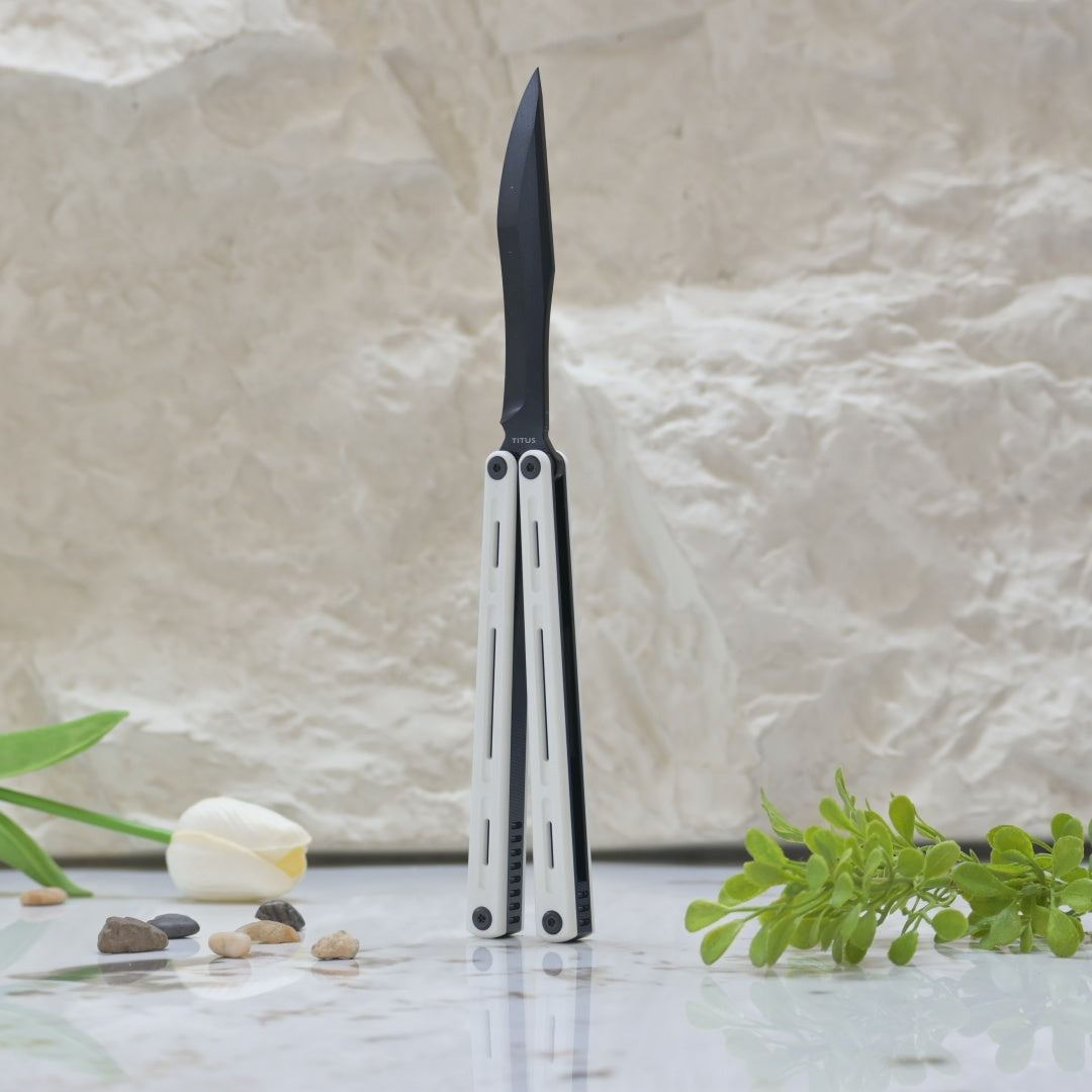Titus Egrets Original Balisong Live Blade G10+7075 Aluminum Handle