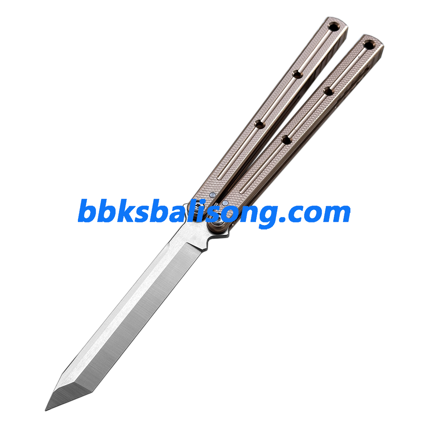 Titus Kraken V3 Balisong Clone 7075 Aluminum False Edge Blade