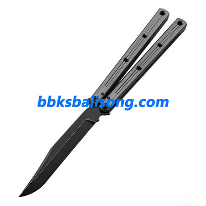 Titus Kraken V3 Balisong Clone 7075 Aluminum False Edge Blade