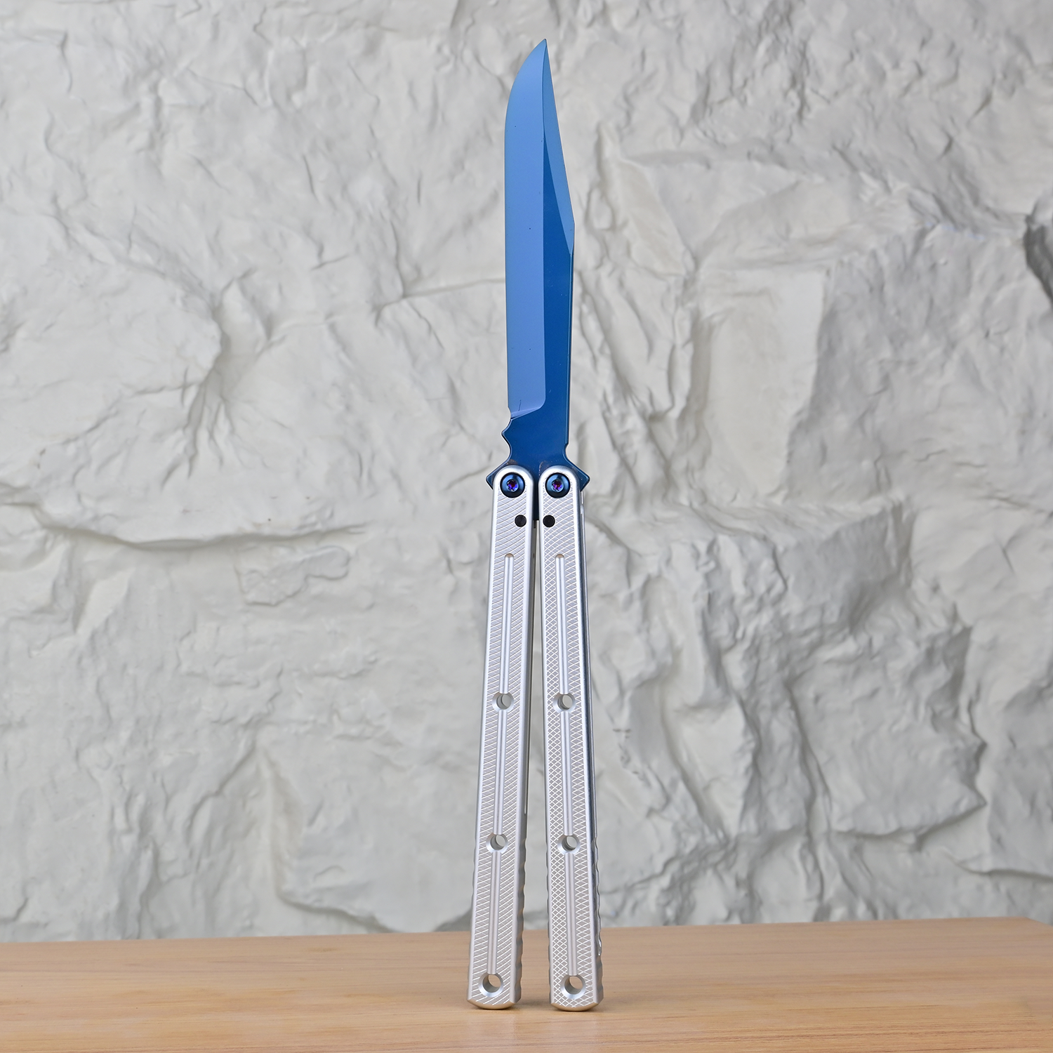 The Fallen & The Virtuous 韓国版3枚セット Titus Kraken V3 Balisong Clone 7075 Aluminum False Edge Blade