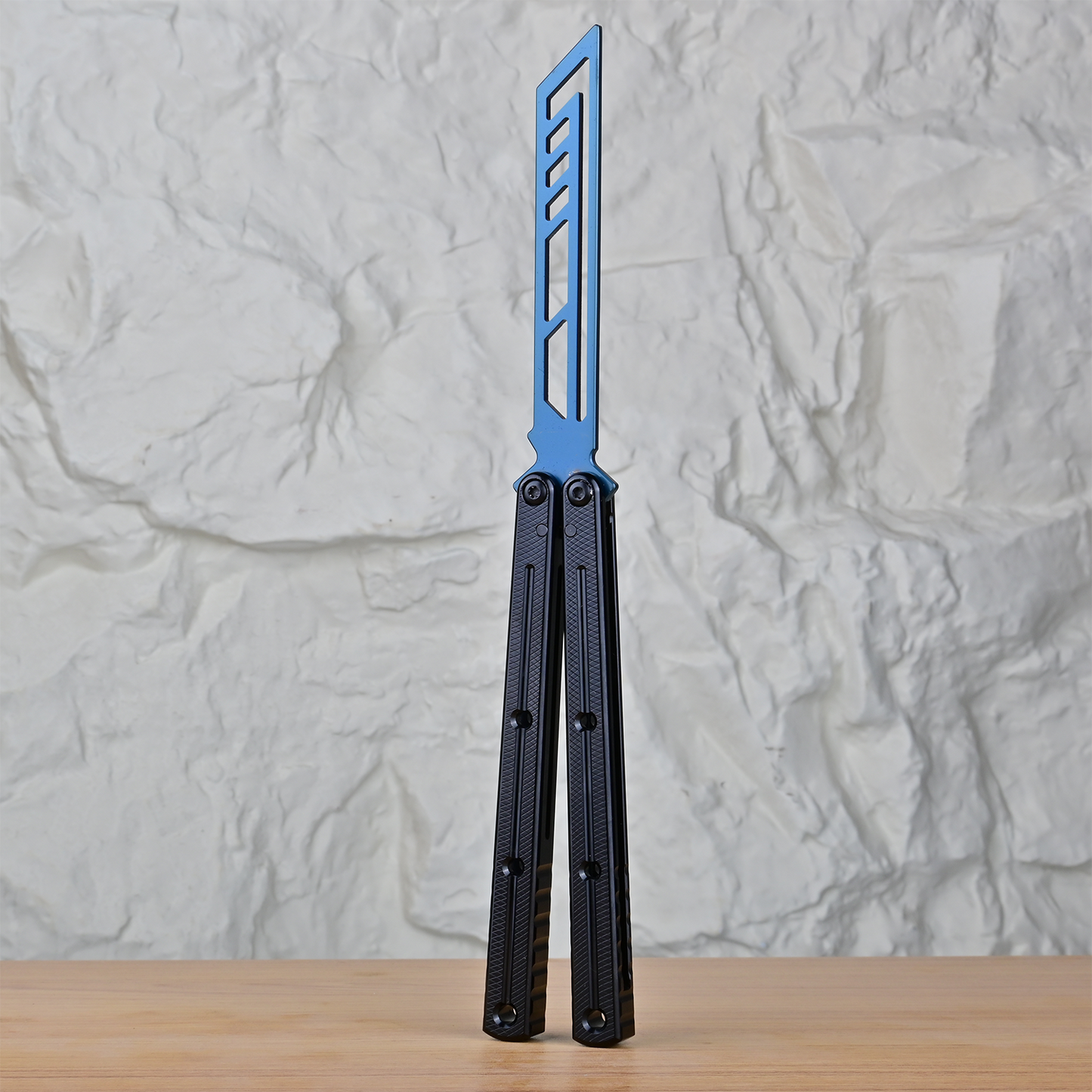 Titus Kraken V3 Balisong Clone 7075 Aluminum False Edge Blade