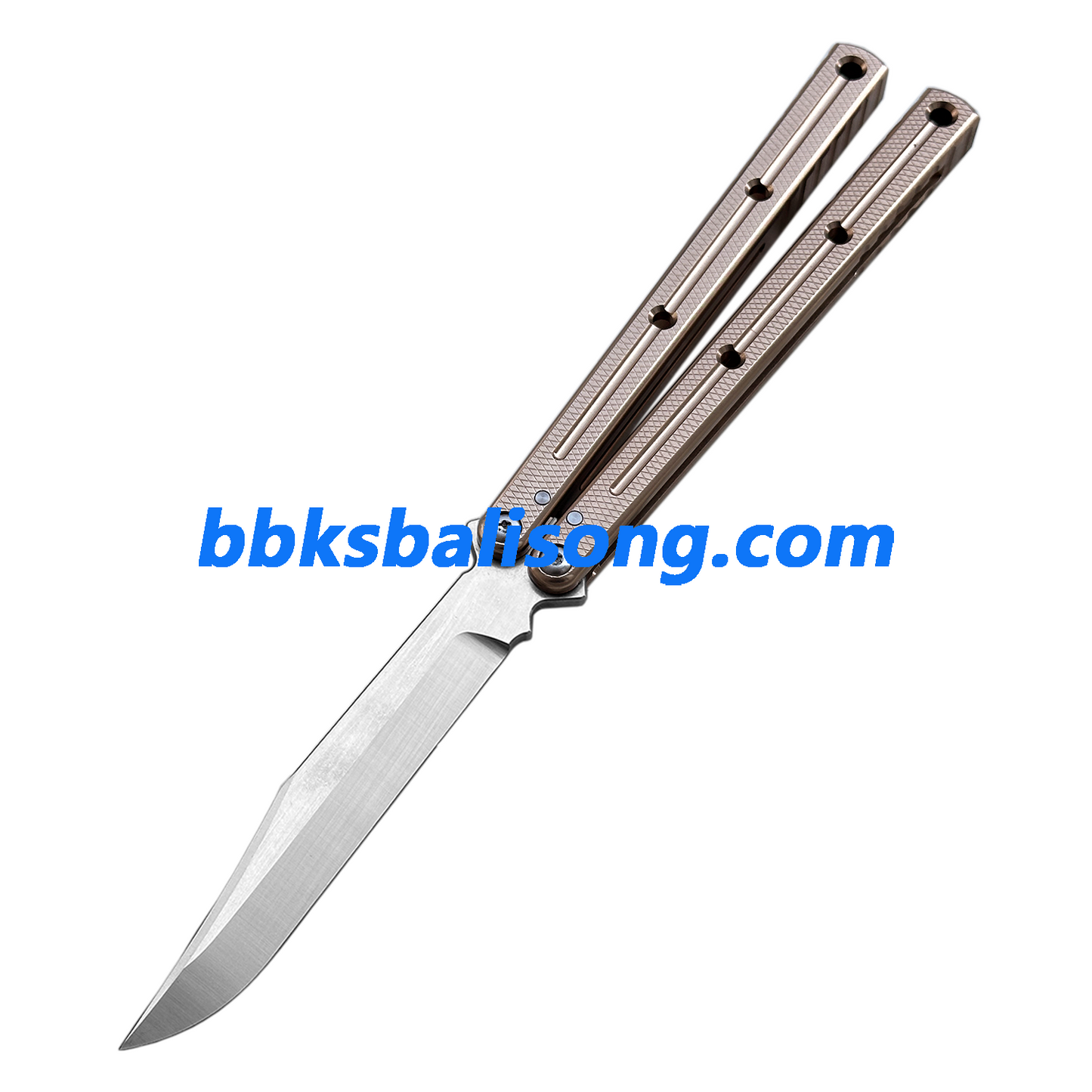 Titus Kraken V3 Balisong Clone 7075 Aluminum False Edge Blade