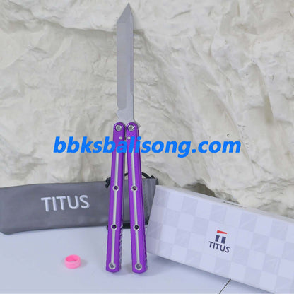 Titus Kraken V3 Live Blade Balisong Clone Dual-Tone Version