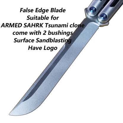 Tsunami Blade For ARMED SHARK Tsunami Trainer Balisong Clone