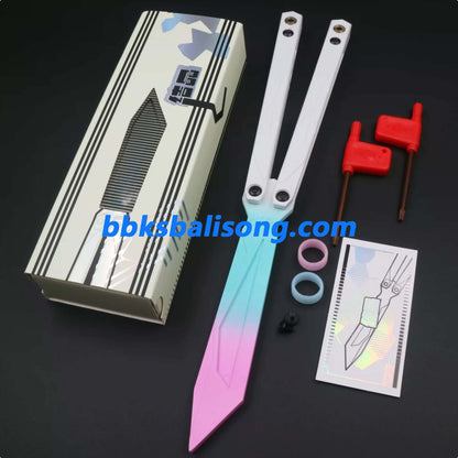 XDYY Crystallize Balisong Plastic Material Safety Flipping