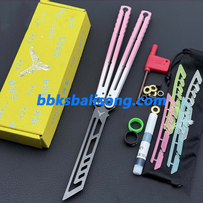 XDYY Krake Raken (Kraken) V3 Balisong Clone Stainless Steel Handle