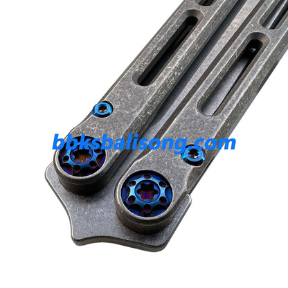 Yuppie Telesto Balisong Clone Titanium Handle False Edge