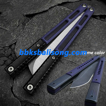 Zunmade AMKW Aeon Balisong Clone G10+Titanium Handle Live Blade