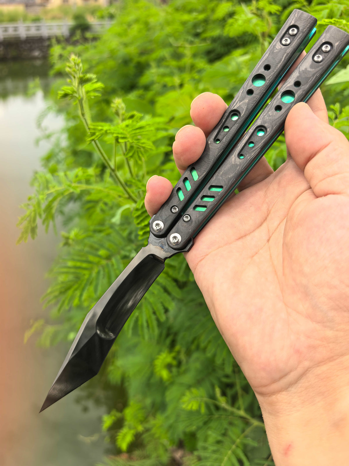 Titus Customize Replicant Special Edition Balisong Clone G10+Titanium Handle