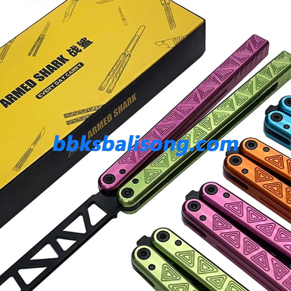 ARMED SHARK Glidr Original 4 Balisong Clone 7075 Aluminum Handle BBKSbalisong