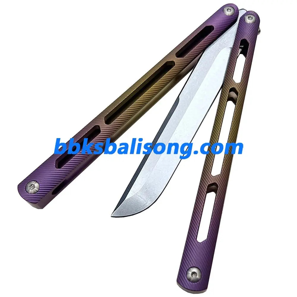 Theone Tsunami Balisong Clone Titanium Channel Handle BBKSbalisong