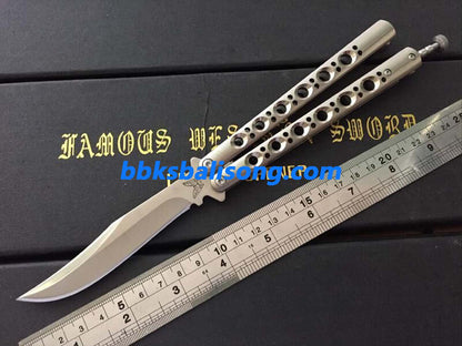 Theone Benchmade BM43 Bowie Blade Balisong Clone Titanium Handle