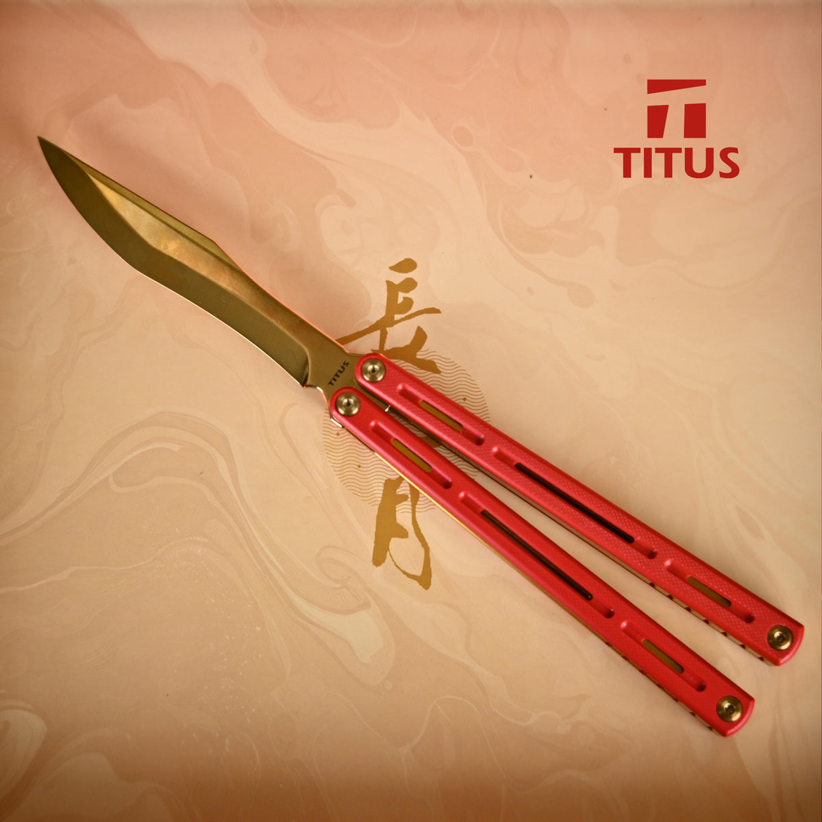 Titus Egrets Original Balisong Live Blade G10+7075 Aluminum Handle