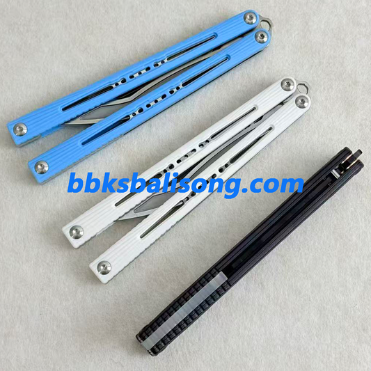 Banshu Laser Balisong Trainer ABS Scales+Steel Lining Handle
