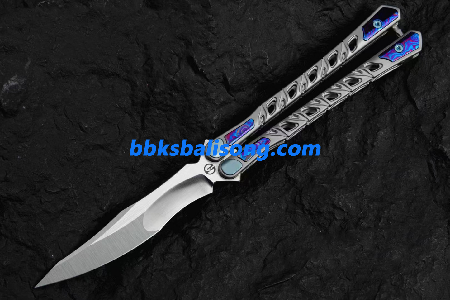 Maxace Skeleton II Balisong M390 Steel Blade Titanium Handles