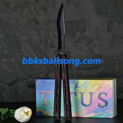 Titus Egrets Original Balisong Live Blade G10+7075 Aluminum Handle
