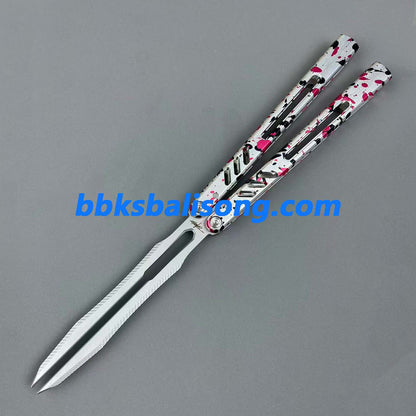Banshu 8801 Balisong Tuning Fork Blade 7075 Aluminum Handle Bushings System