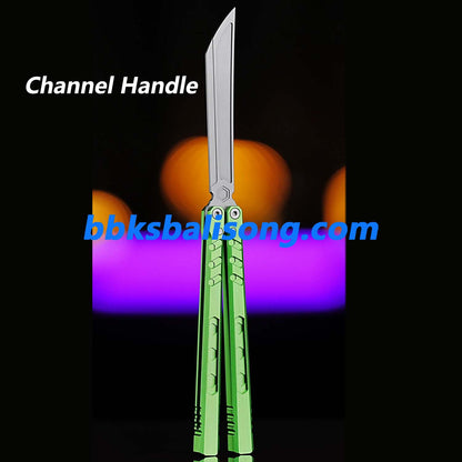 ARMED SHARK E-Volve Hex Balisong Clone 7075 Aluminum Handle
