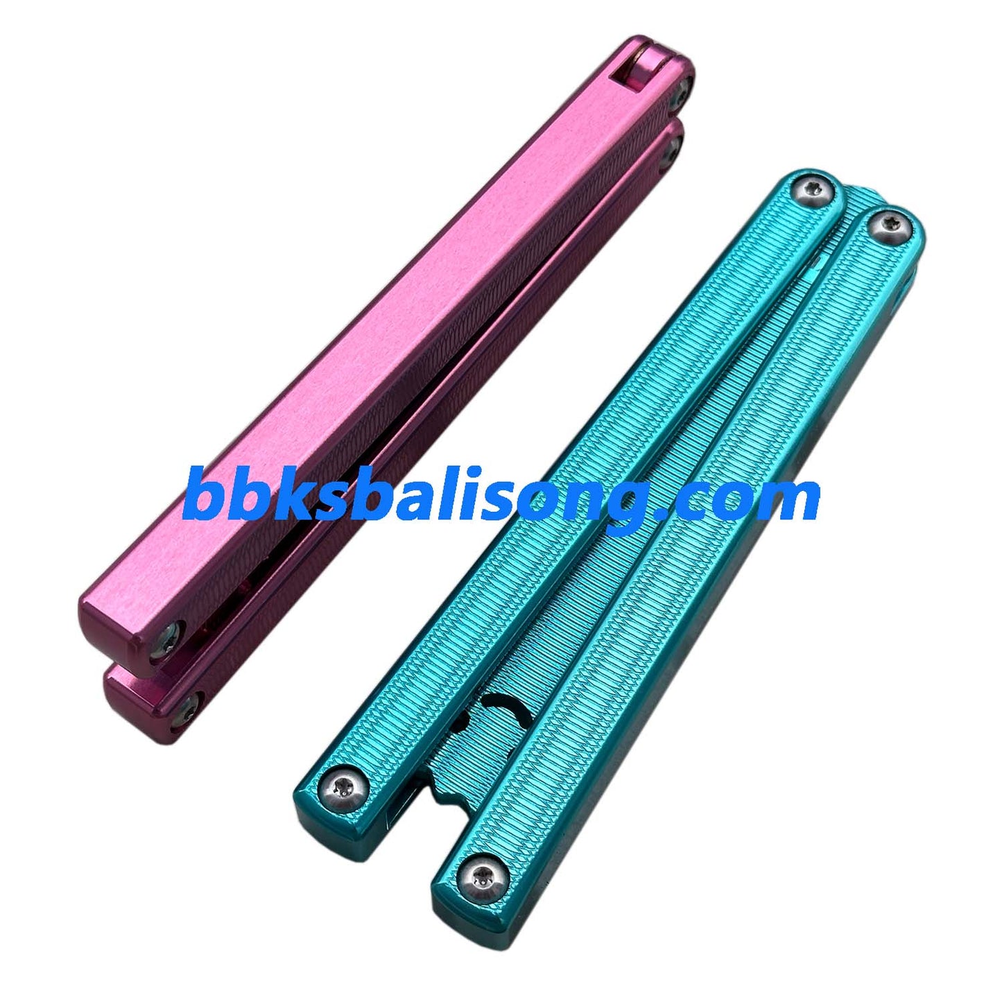 New Yuppie Squiddy-AL Balisong Clone 7075 Aluminum Glossy Handle
