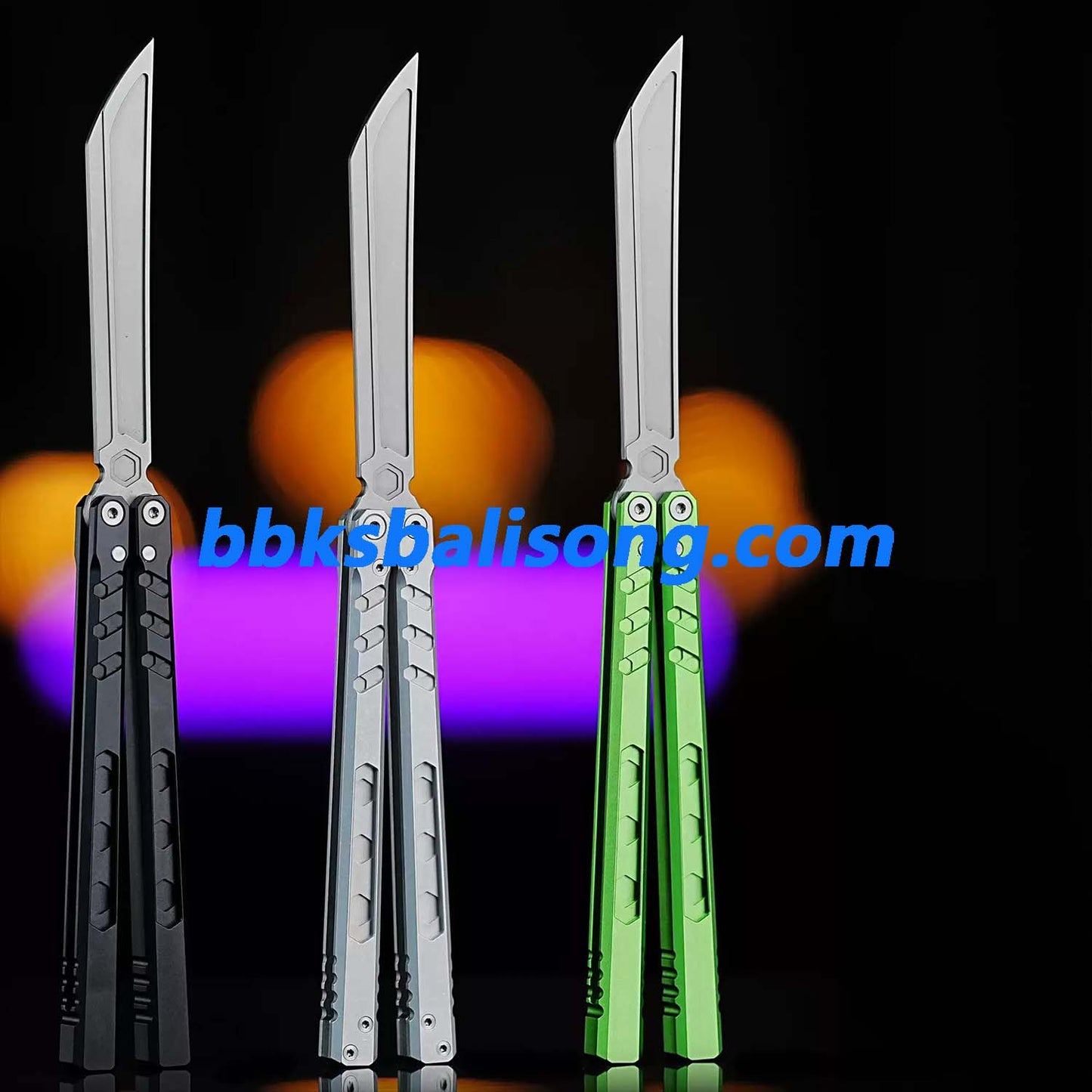 ARMED SHARK E-Volve Hex Balisong Clone 7075 Aluminum Handle