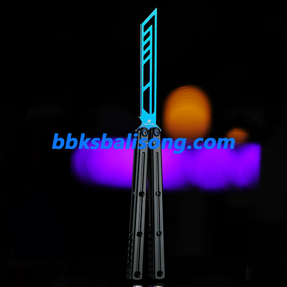 ARMED SHARK Krake Raken (Kraken) V3 Balisong Clone 7075 Aluminum Handle