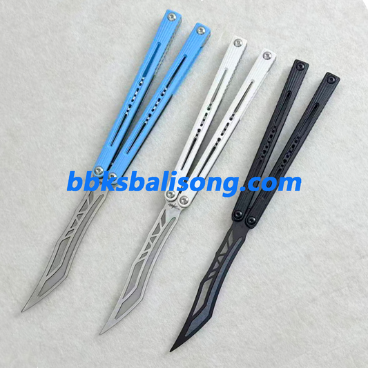 Banshu Laser Balisong Trainer ABS Scales+Steel Lining Handle