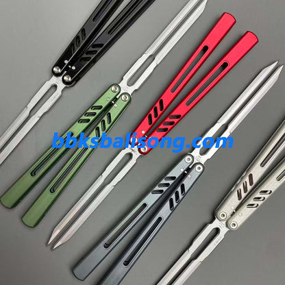 Banshu 8801 Balisong Tuning Fork Blade 7075 Aluminum Handle Bushings System