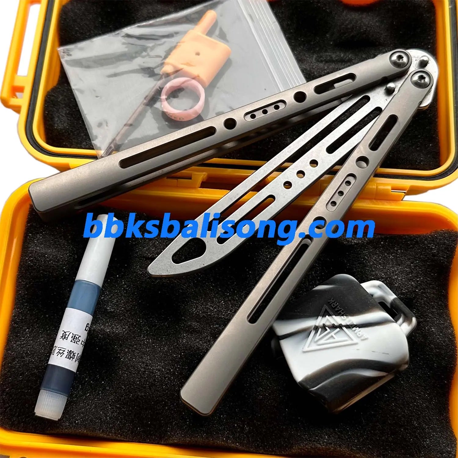 ARMED SHARK Sentinel Balisong Clone Titanium Handle BBKSbalisong