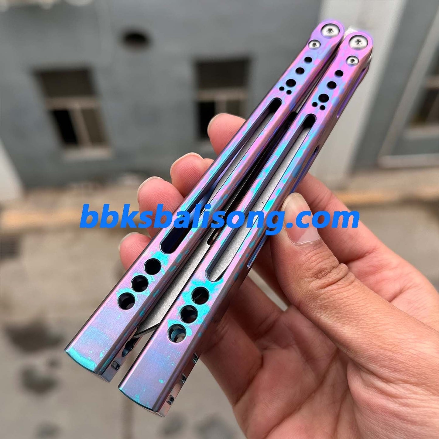 Theone Gale Balisong Clone Titanium Handle