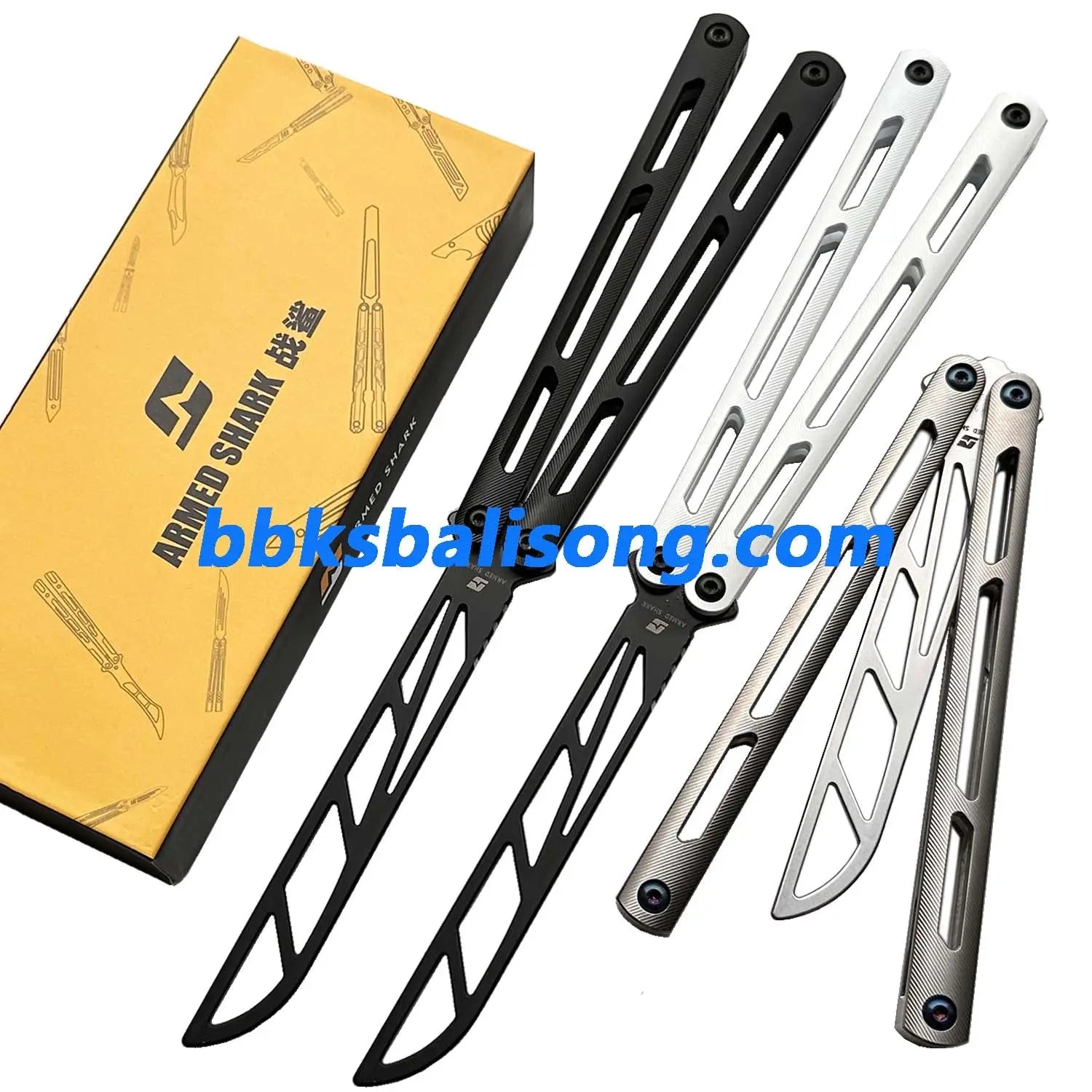 ARMED SHARK Tsunami Balisong Clone Titanium Chanwich Handle BBKSbalisong